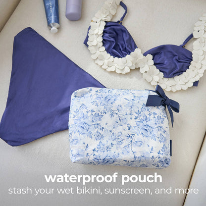 Case-Mate - Case-Mate Something Navy Bow Crinkle Makeup Bag