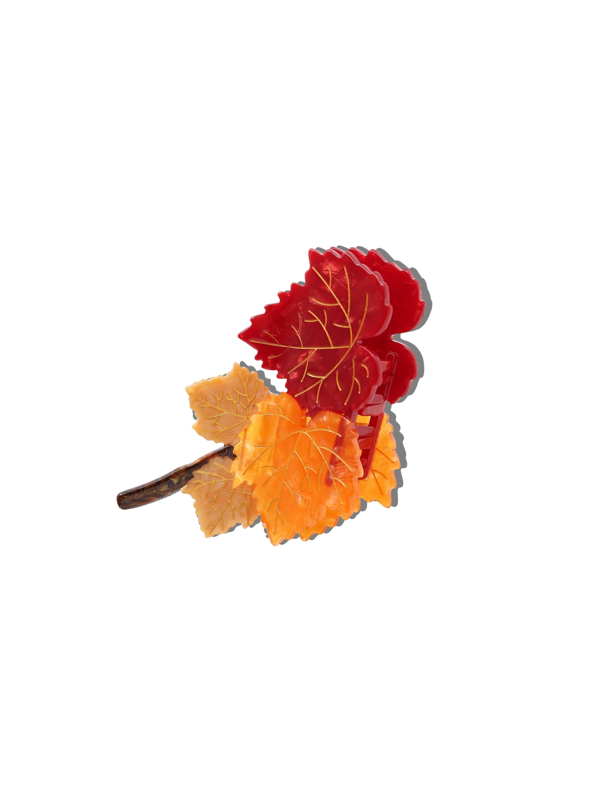 Solar Eclipse - Hand-painted Japanese Maple Branch Claw Hair Clip | Eco-Friendly