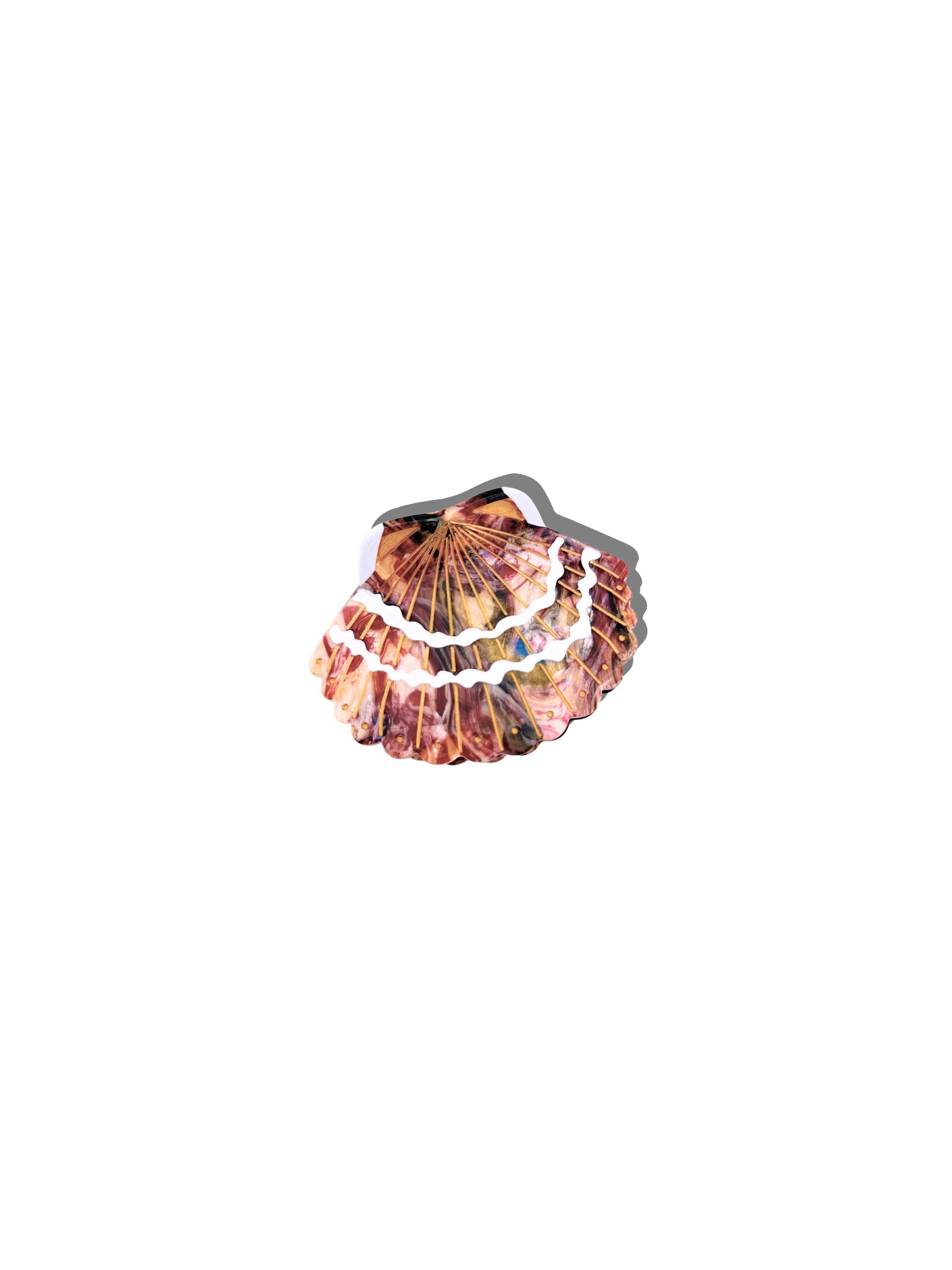 Solar Eclipse - Hand-painted Seashell Claw Hair Clip | Eco-Friendly