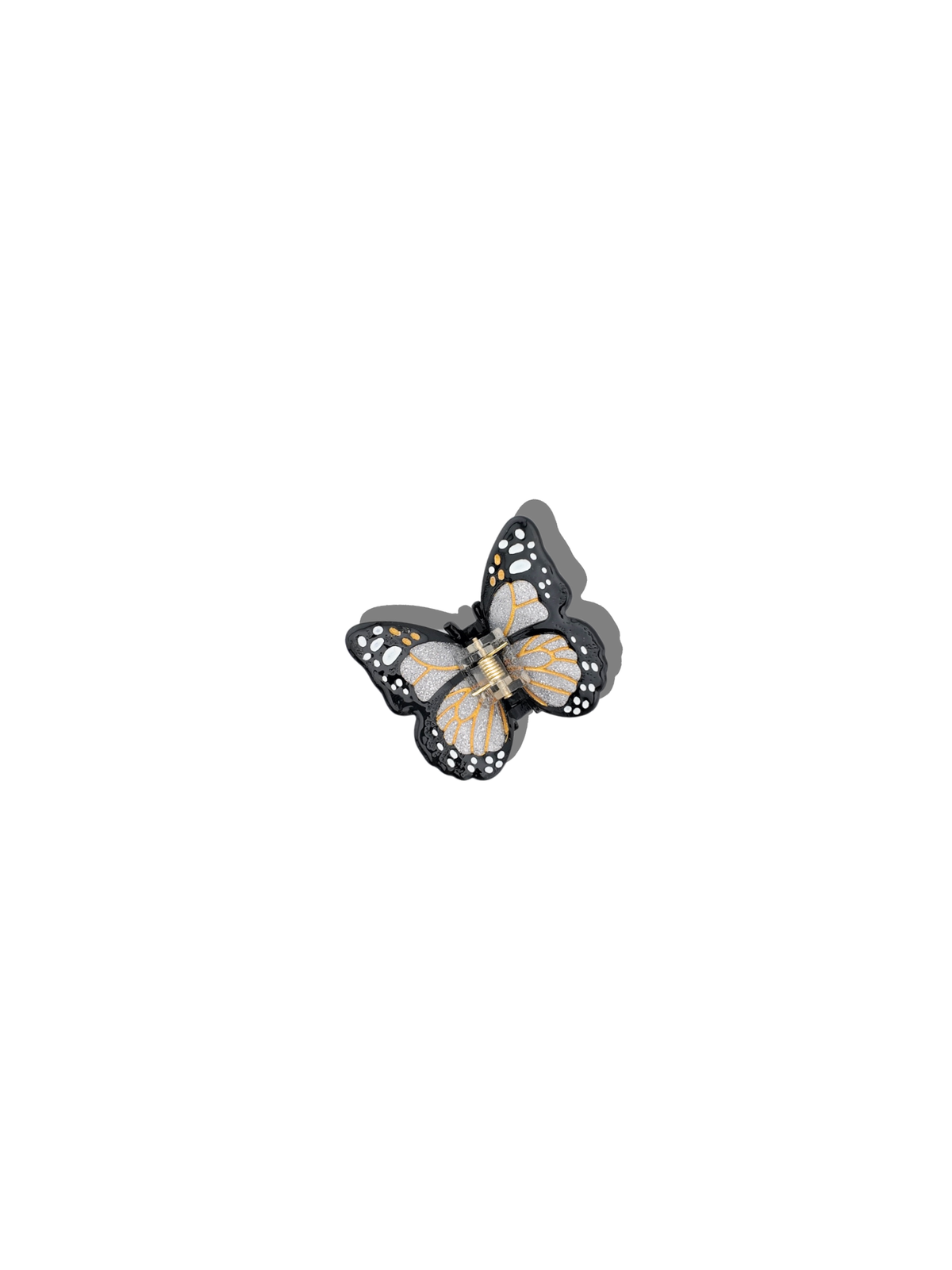 Solar Eclipse - Hand-painted Mini Monarch Butterfly Claw Hair Clip | Eco-Friendly