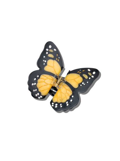 Solar Eclipse - Hand-painted Monarch Butterfly Claw Hair Clip | Eco-Friendly