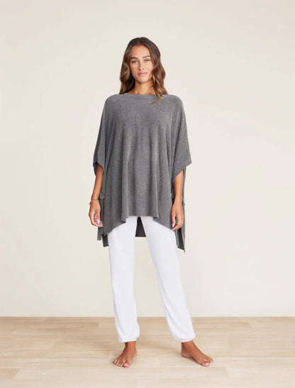 Barefoot Dreams CozyChic Ultra Lite Hi Low Poncho with Side Tie