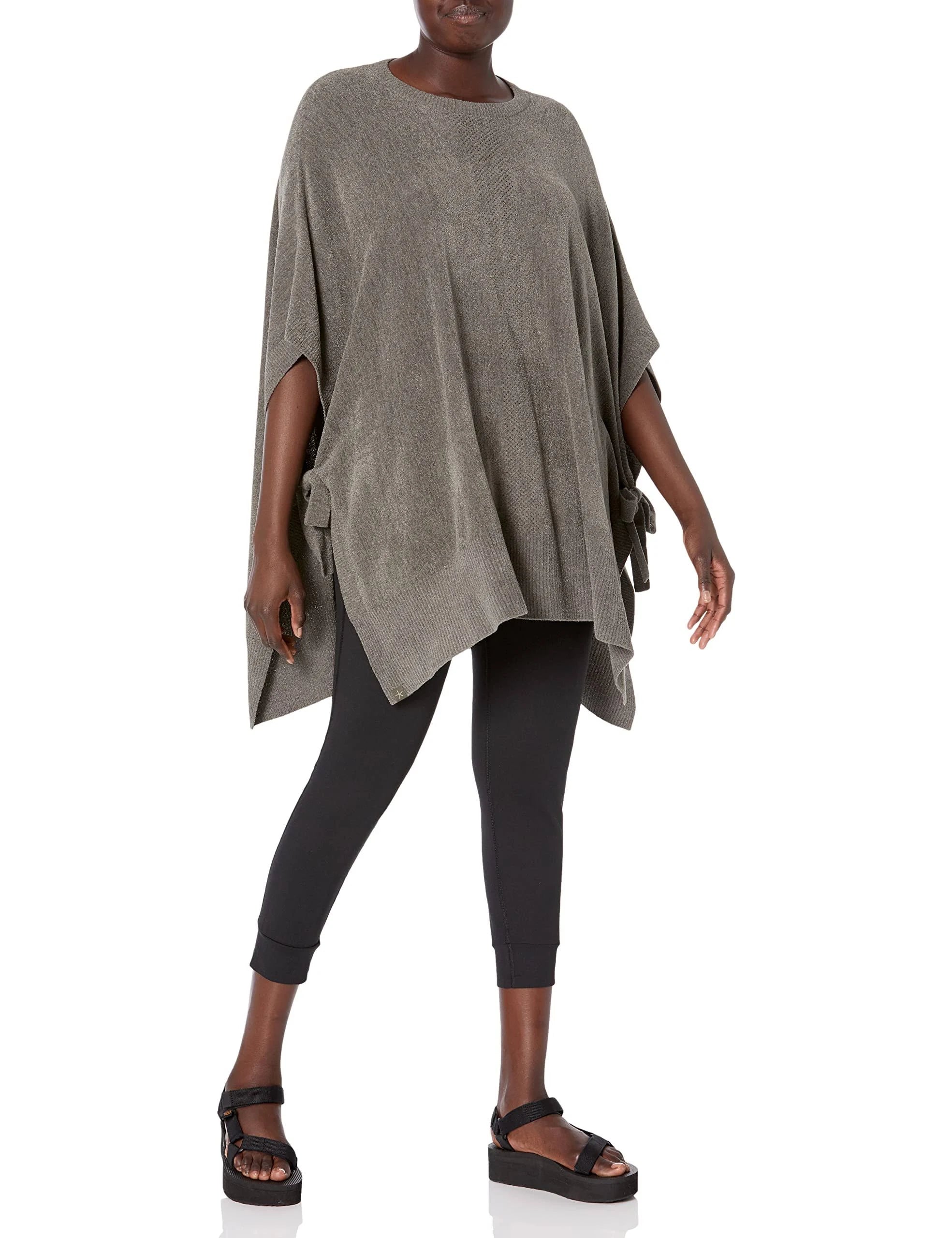 Barefoot Dreams CozyChic Ultra Lite Hi Low Poncho with Side Tie