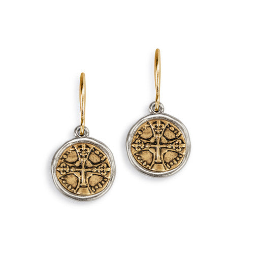 Wrapped In Prayer Earrings - Silver
